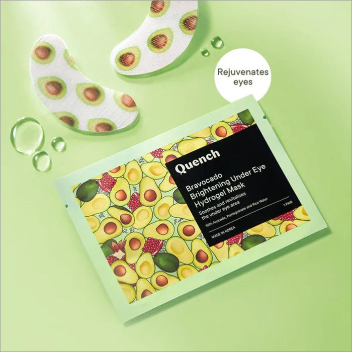 Brightening Under Eye Hydrogel Patch with Avocado Vitamins C & E - moisturizing under eye patches infused with avocado and hyaluronic acid.