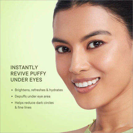 Brightening under eye patches placed on a bathroom counter - ideal for daily use to combat fine lines and dryness.