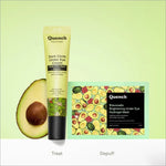 Flat lay of Brightening Under Eye Hydrogel Patch with avocado design - effective under eye patches for revitalizing the skin.