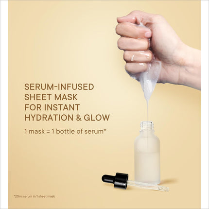 Quench Deep Hydration Sheet Mask packaging featuring rice water, ceramides, and hyaluronic acid - essential rice water face mask for glowing skin.