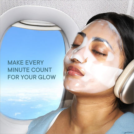 Before and after results of using Quench Snail Mucin Korean Collagen Boost Mask, illustrating its benefits as a Korean snail mucin mask.