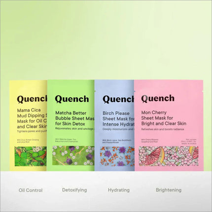 Displaying the Mud Sheet Mask with Cica Herb Repair next to skincare essentials, emphasizing its role in a skincare routine for oil control and clear skin.