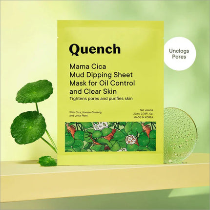Mud Sheet Mask with Cica Herb Repair - 23 ML, a mess-free skin detoxifying mud sheet mask combining the benefits of clay and sheet masks for a radiant complexion.