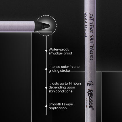 Recode Black Kohl Kajal with Sharpener - image 3