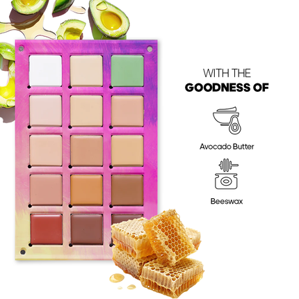 Recode concealer colour corrector palette features