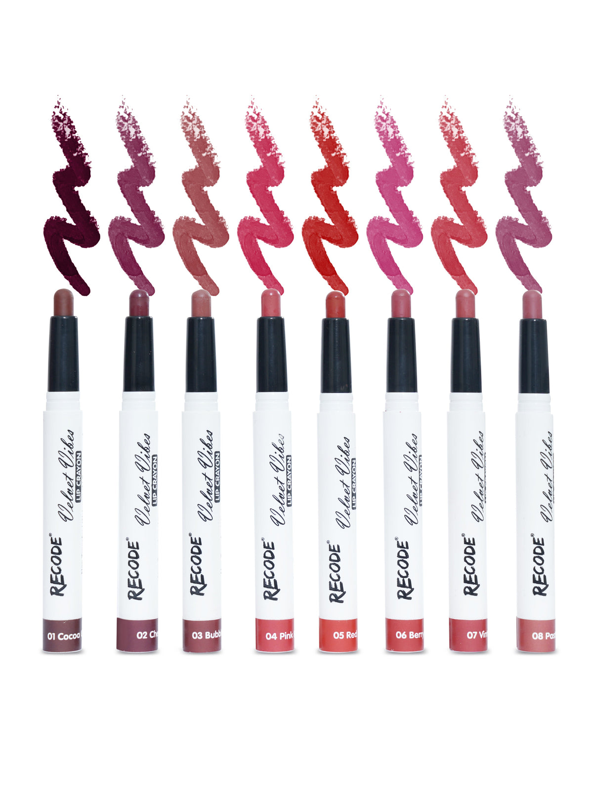 Recode Smudge-proof and waterproof Lip Crayon Set Of 8 (1.5 G X 8) product photo 1