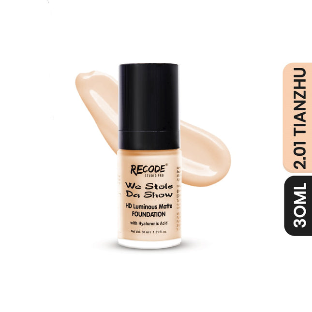 Recode HD Luminous Matte Foundation 30 ML shade 2.01 Tianzhu