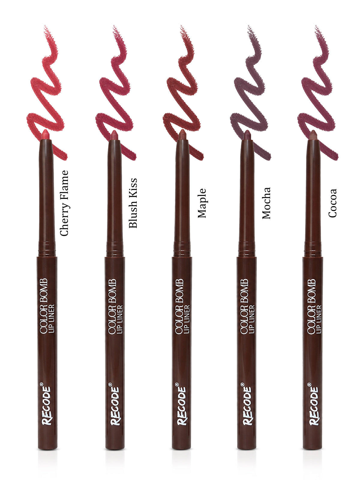 Recode 01 Brown Color Bomb Lip Liner Set of 5 ( 5 X 0.3 G) product photo 1