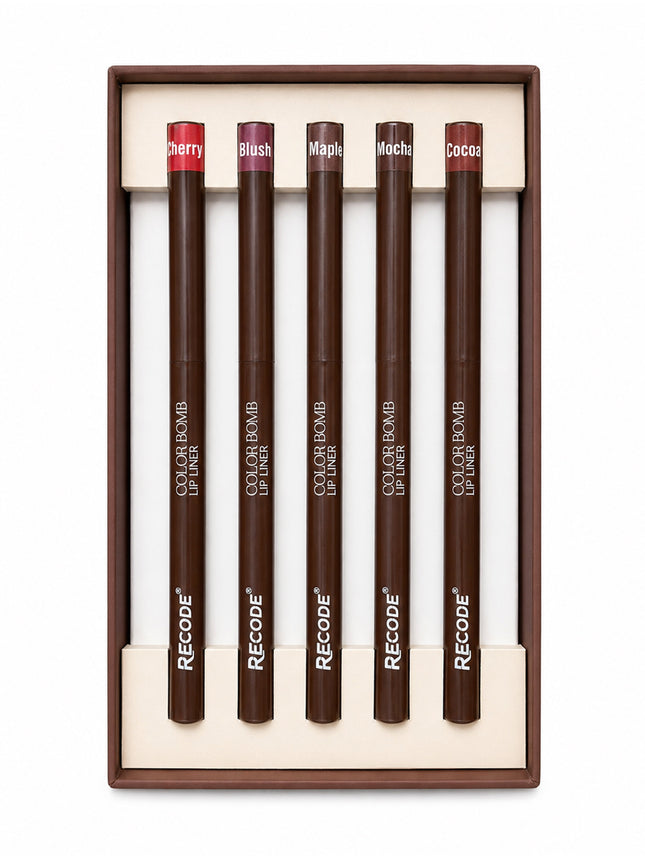 Recode 01 Brown Color Bomb Lip Liner Set of 5 ( 5 X 0.3 G) product photo 2