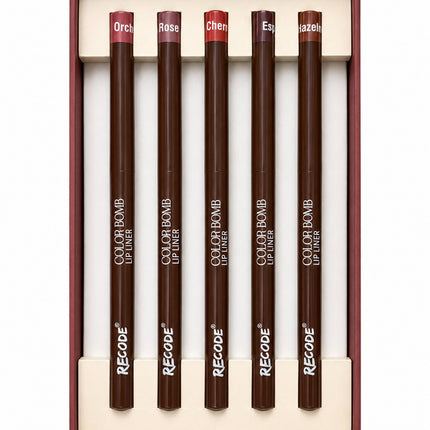 Recode 02 Red Color Bomb Lip Liner Set of 5 ( 5 X 0.3 G) product photo 2
