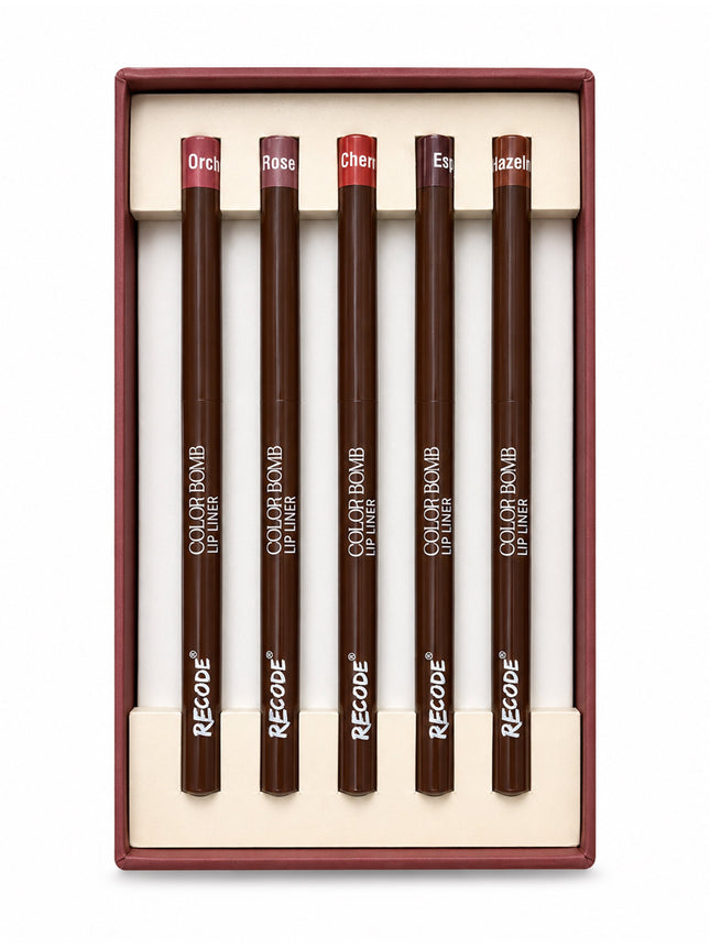 Recode 02 Red Color Bomb Lip Liner Set of 5 ( 5 X 0.3 G) product photo 2