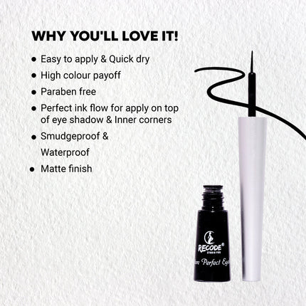 Recode Matte Black Liquid Eyeliner eye look