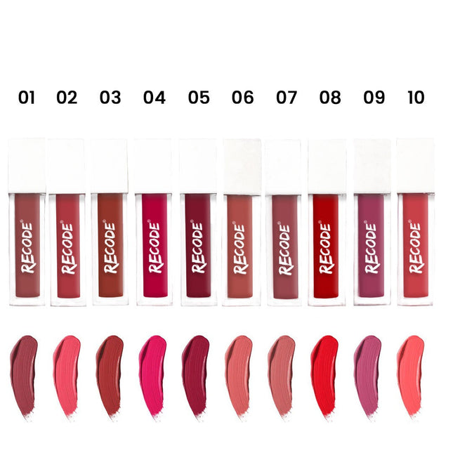 Recode 10 Silky Matte Mini Liquid Lipsticks - 12.50 ML (1.25MLx 10) product photo 1