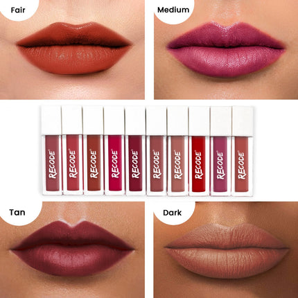 Recode 10 Silky Matte Mini Liquid Lipsticks - 12.50 ML (1.25MLx 10) product photo 5