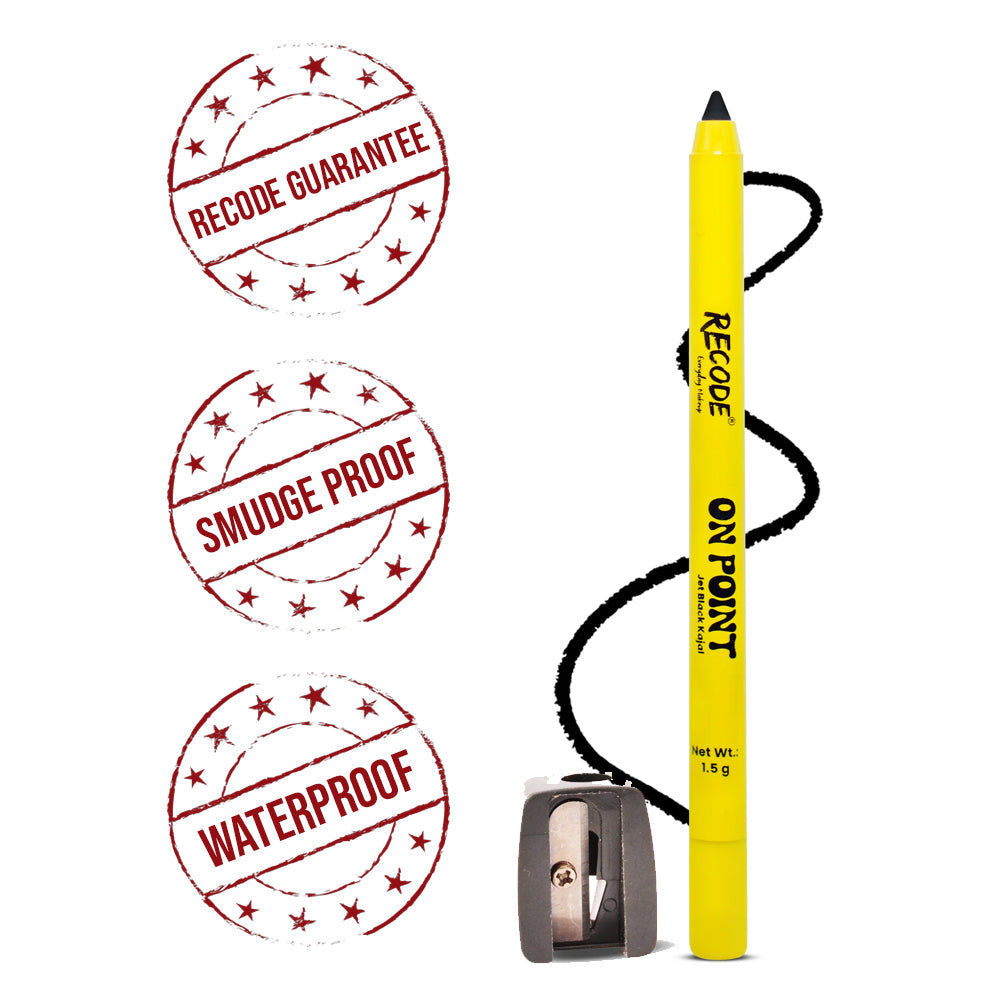 Recode On-Point Kajal With Sharpener 1.5 G - Black