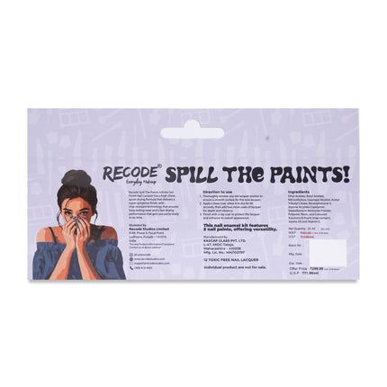 Recode Purple Spill The Paints Nail Paint Set Of 5 (5 X 5ML) product image 4