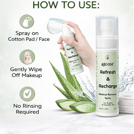 Recode Refresh and Recharge Makeup Remover Spray benefits