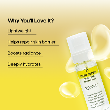 Recode Spray Serum ingredients and hydration