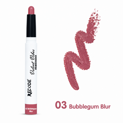 Recode Velvet Vibes Lip Crayon 03 Bubblegum Blur 1.5 G
