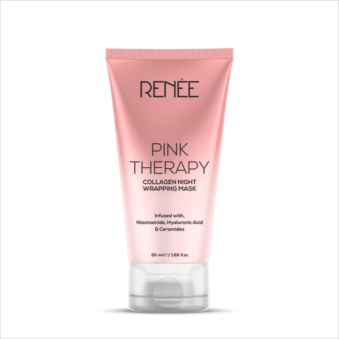 RENEE Collagen Night Mask - Pink Therapy for Hydrated, Youthful Skin, a collagen night mask infused with Hyaluronic Acid and Niacinamide.