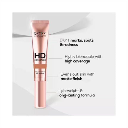 Application of Renee Cosmetics Pro HD Concealer - Mink (8 g), recognized as the best concealer for hyperpigmentation, demonstrating easy and precise coverage.