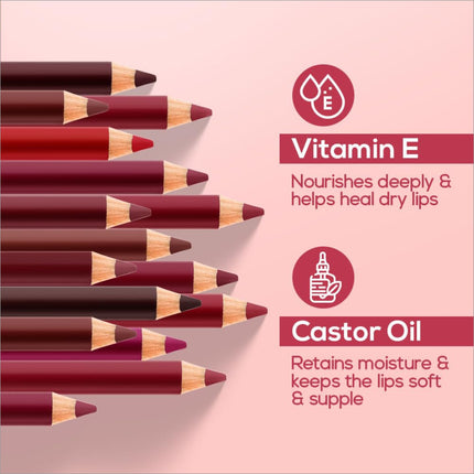A hand holding RENEE Define Matte Lip Liner, a long lasting lip liner ideal for creating defined lip contours with smudge-proof formula.