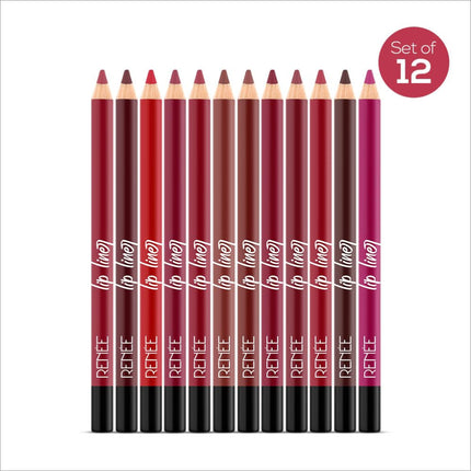 RENEE Define Matte Lip Liner showcasing its intense pigmentation and long lasting lip liner formula, enriched with Vitamin E and Castor Oil.