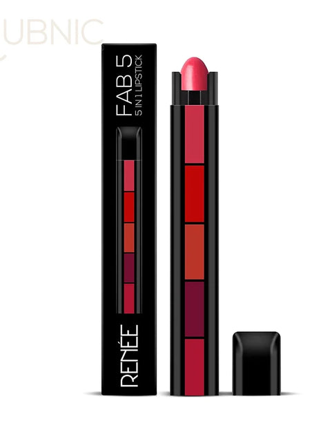 RENEE Fab 5 5-in-1 Lipstick 7.5gm Five Shades In One Long