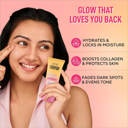 Achieve a clear complexion with RENEE Everyday Face Bright Serum In Cream, designed as an effective face brightening serum to combat blemishes.