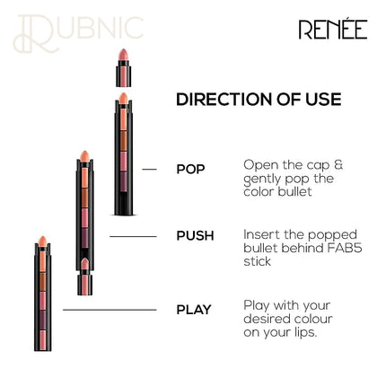 RENEE Lipstick FAB5 (Matte) & RENEE Lipstick FAB5 Nude