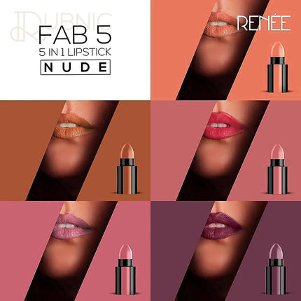 RENEE Lipstick FAB5 (Matte) & RENEE Lipstick FAB5 Nude