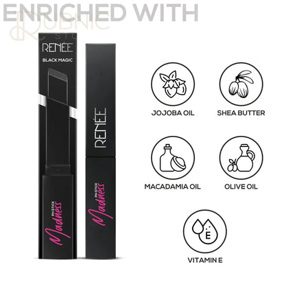 RENEE Madness PH Lipstick 3gm Black Lipstick with Pink