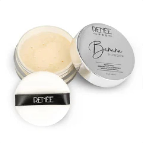 Close-up of RENEE Pro Banana Powder - 10gm, showcasing its ultralight texture as a banana powder for makeup.