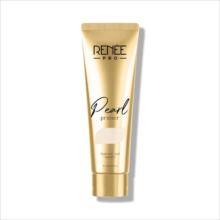 RENEE Pro Pearl Primer 30 ml open bottle revealing the hydrating makeup primer within for a radiant glow.