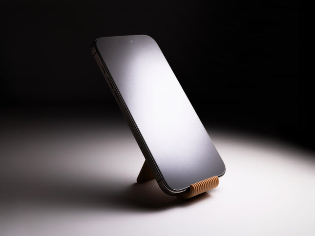 3D printed mobile stand holding a smartphone