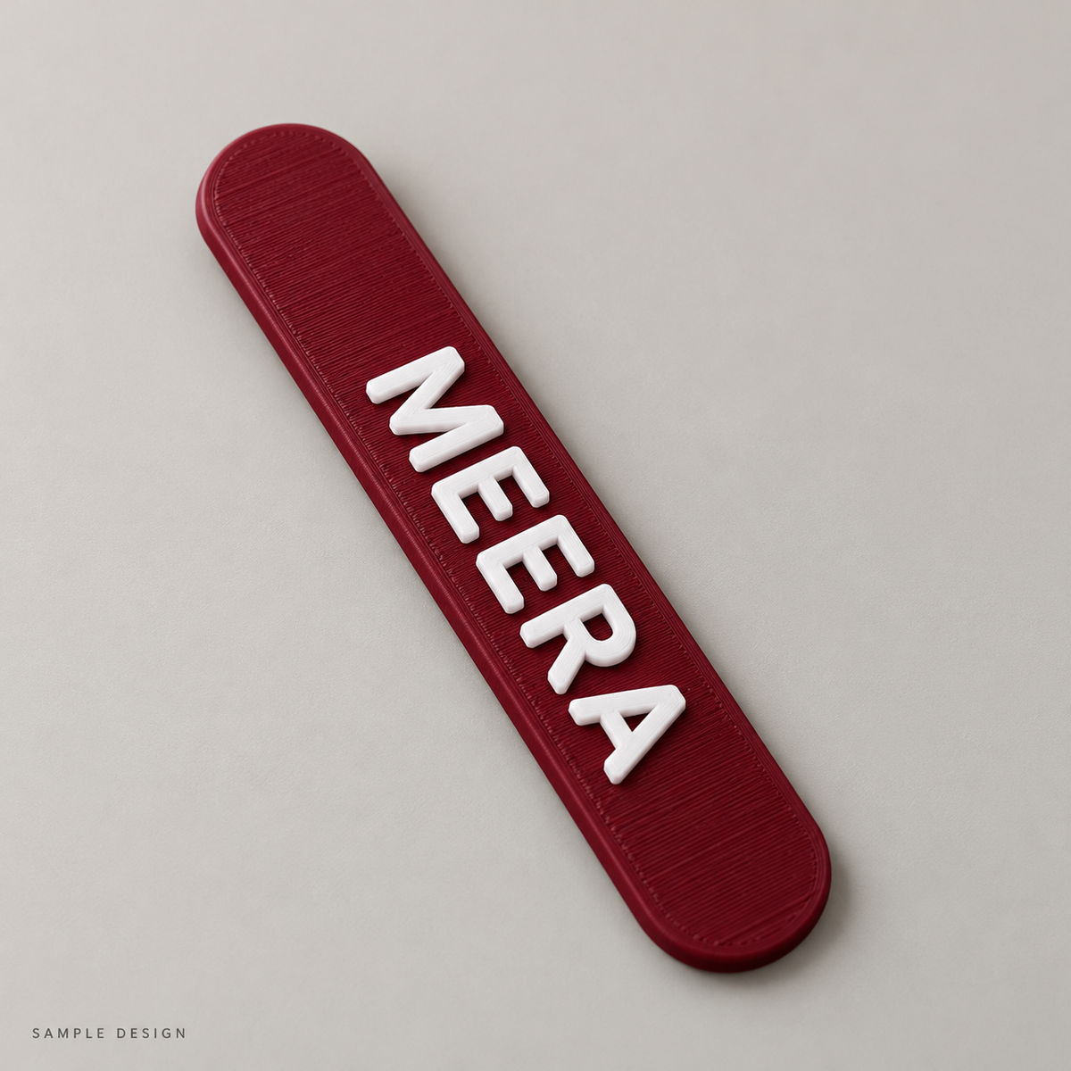 Personalized Name Bookmark – 3D Printed — illustrative sample mockup