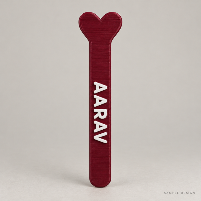 Personalized Heart Bookmark – Custom Name — illustrative sample mockup