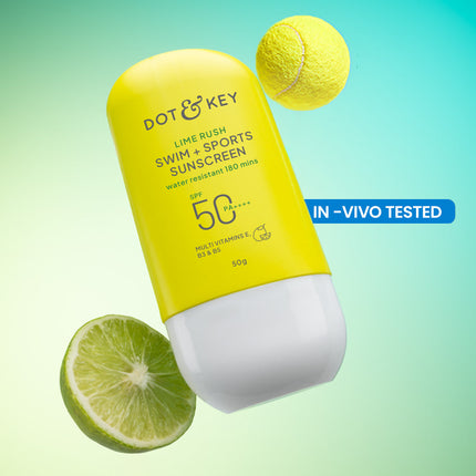 Dot & Key Lime Rush Swim + Sports Sunscreen SPF 50+ PA++++ - 50g – front pack