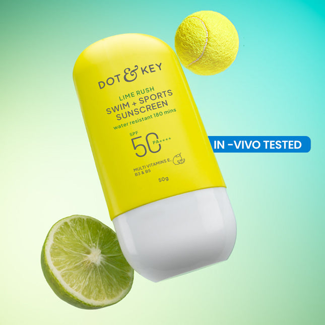 Dot & Key Lime Rush Swim + Sports Sunscreen SPF 50+ PA++++ - 50g – front pack