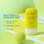 Dot & Key Lime Rush Swim + Sports Sunscreen SPF 50+ PA++++ - 50g – water resistance and texture