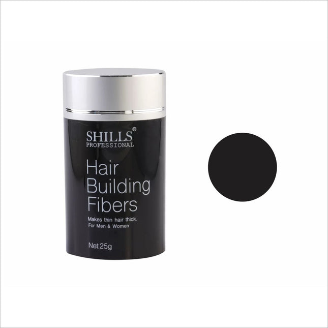 Hair Building Fiber Black - effective thinning hair solutions for fuller looking hair.