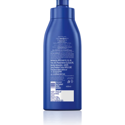 NIVEA Cocoa Nourish Body Lotion 400ml – back label