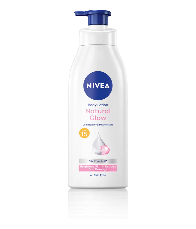 NIVEA Natural Glow SPF 15 Body Lotion 400ml – front