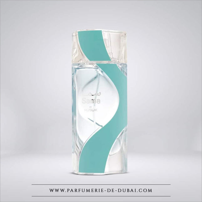 Nusuk Sama - Eau de parfum for men in a transparent bottle, showcasing an aromatic aquatic fragrance designed for the modern man.