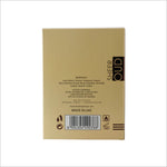 Back view of the packaging for Sheer Oud Eau de Parfum displaying the ingredients and safety instructions, highlighting its premium quality.