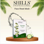 SHILLS professional facial mask drying on the skin, illustrating its effectiveness.