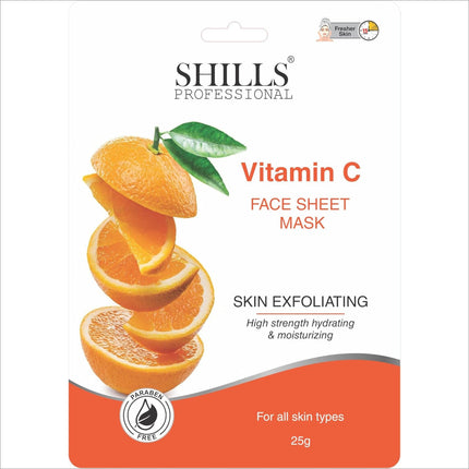 SHILLS professional facial mask shown with beauty tools for skincare enthusiasts.