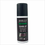 Application of Shills Professional Cover-Up Temporary Concealer Hair Spray in use, demonstrating its precision nozzle for targeted color application and blend.