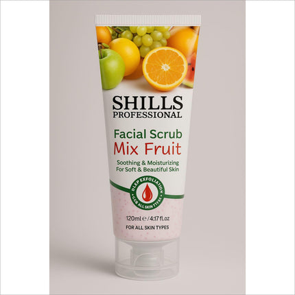 SHILLS PROFESSIONAL Facial Scrub - Revitalizing gentle facial exfoliator suitable for all skin types.