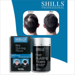 Detailed view of Shills Professional Hair Building Fibers offering a close-up of the hair fibers designed to enhance volume and fullness for a realistic appearance.